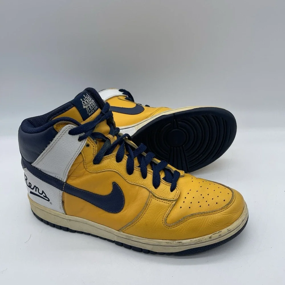 Nike Dunk High Gold Men's Size‎ 7.5 Sneakers 309432-741 Harlem Rens Black Fives